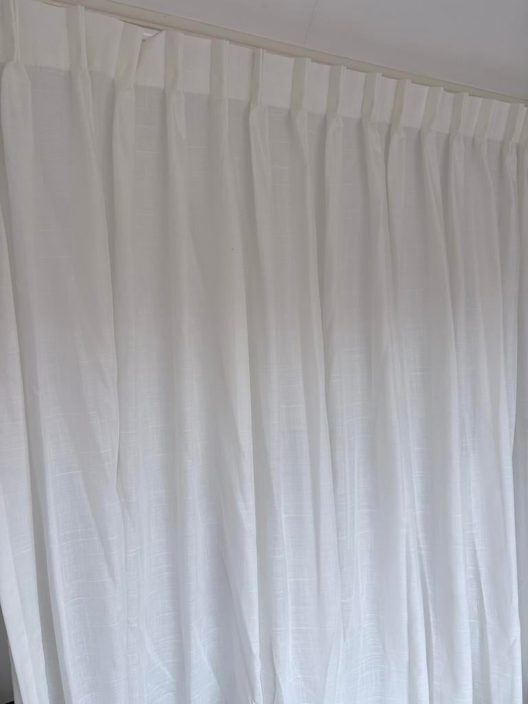 8280!Nieuw gebroken wit gordijn 144 x 253 hg, 100 tot 150 cm, 200 cm of meer, Nieuw, Ophalen of Verzenden