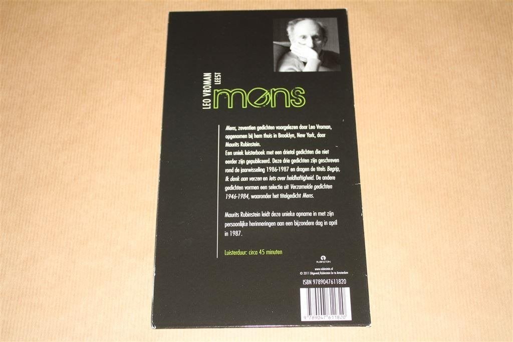 Luisterboek. Leo Vroman leest. Mens., Ophalen of Verzenden