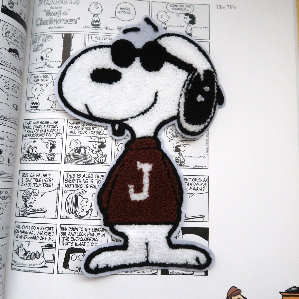 Joe Cool Snoopy Peanuts geborduurde patch badge applicatie, Verzenden, Snoopy, Nieuw, Gebruiksvoorwerp