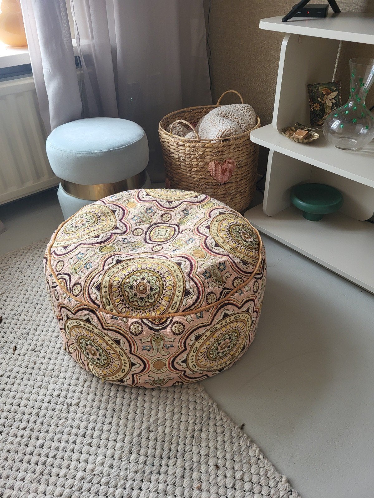 Supergave poef Sissy Boy!, Ophalen, Minder dan 50 cm, Rond, Minder dan 50 cm