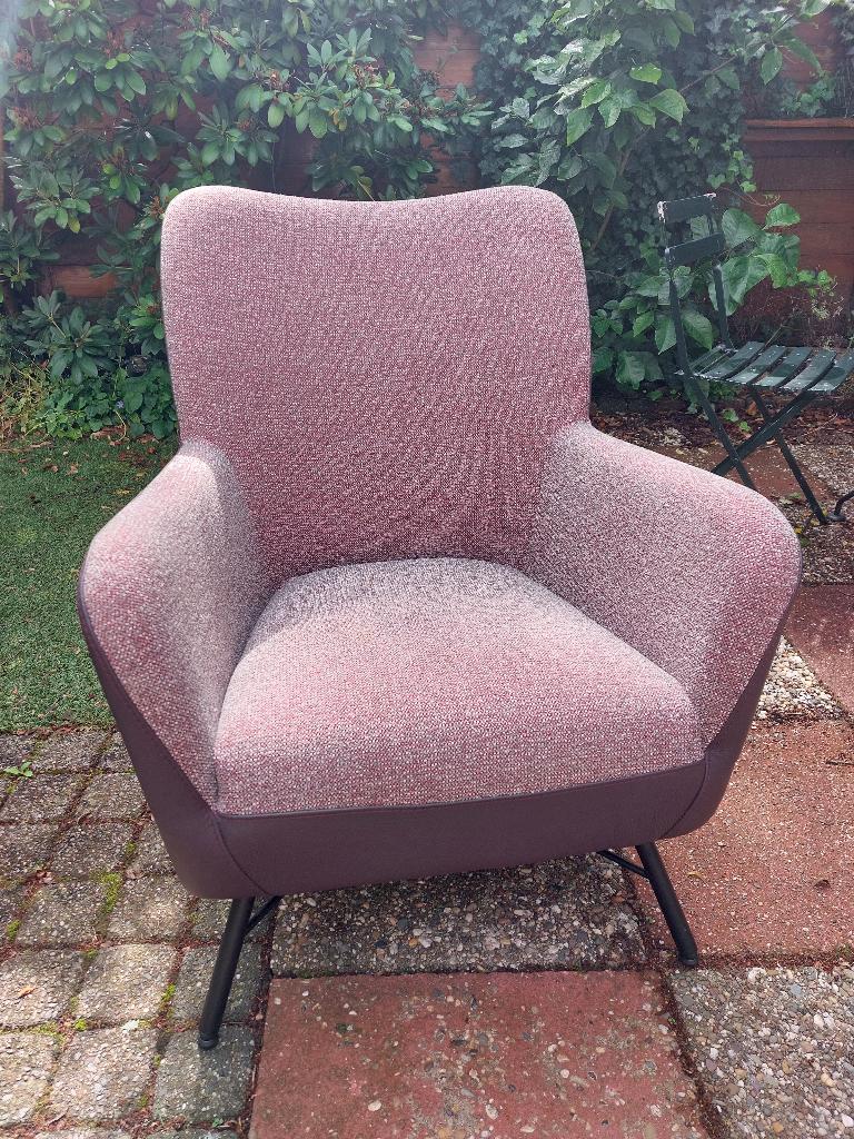 Fauteuil: Bert Plantagie, model: Bolero Four, Ophalen, Overige kleuren, Leer, Zo goed als nieuw