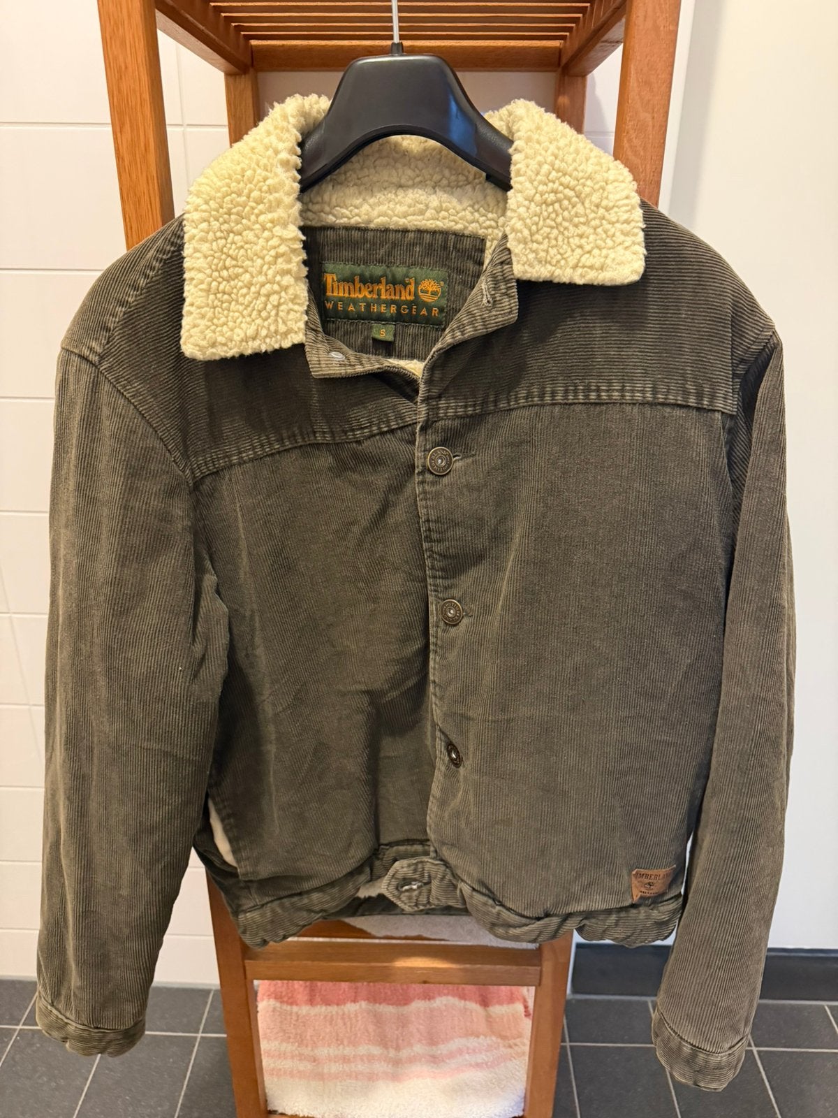 Mooie Timberland heren jas fijn rib, Ophalen of Verzenden, Gedragen, Maat 46 (S) of kleiner, Bruin