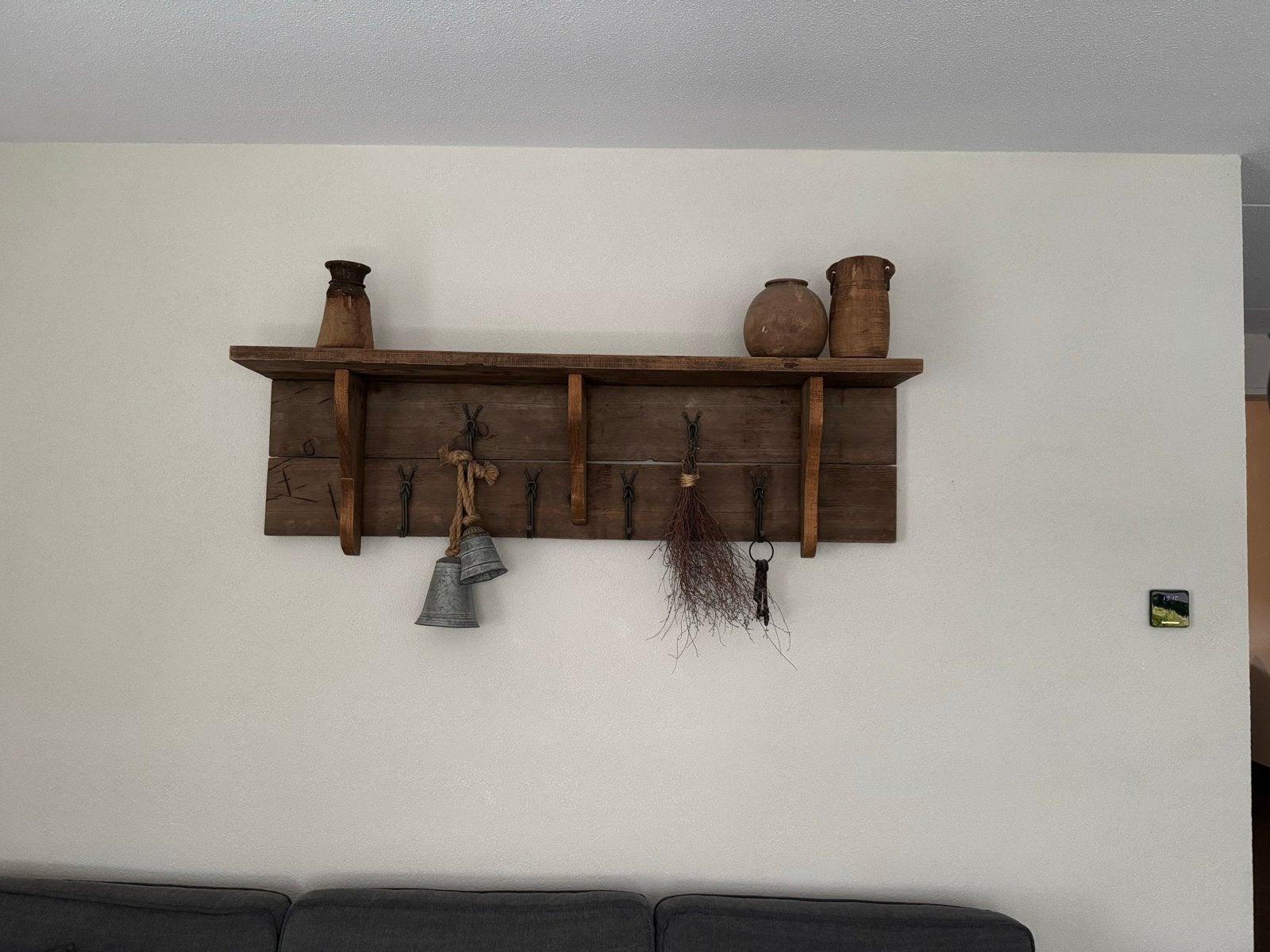 Rustiek houten wandrek /hoffz style, Ophalen, Zo goed als nieuw