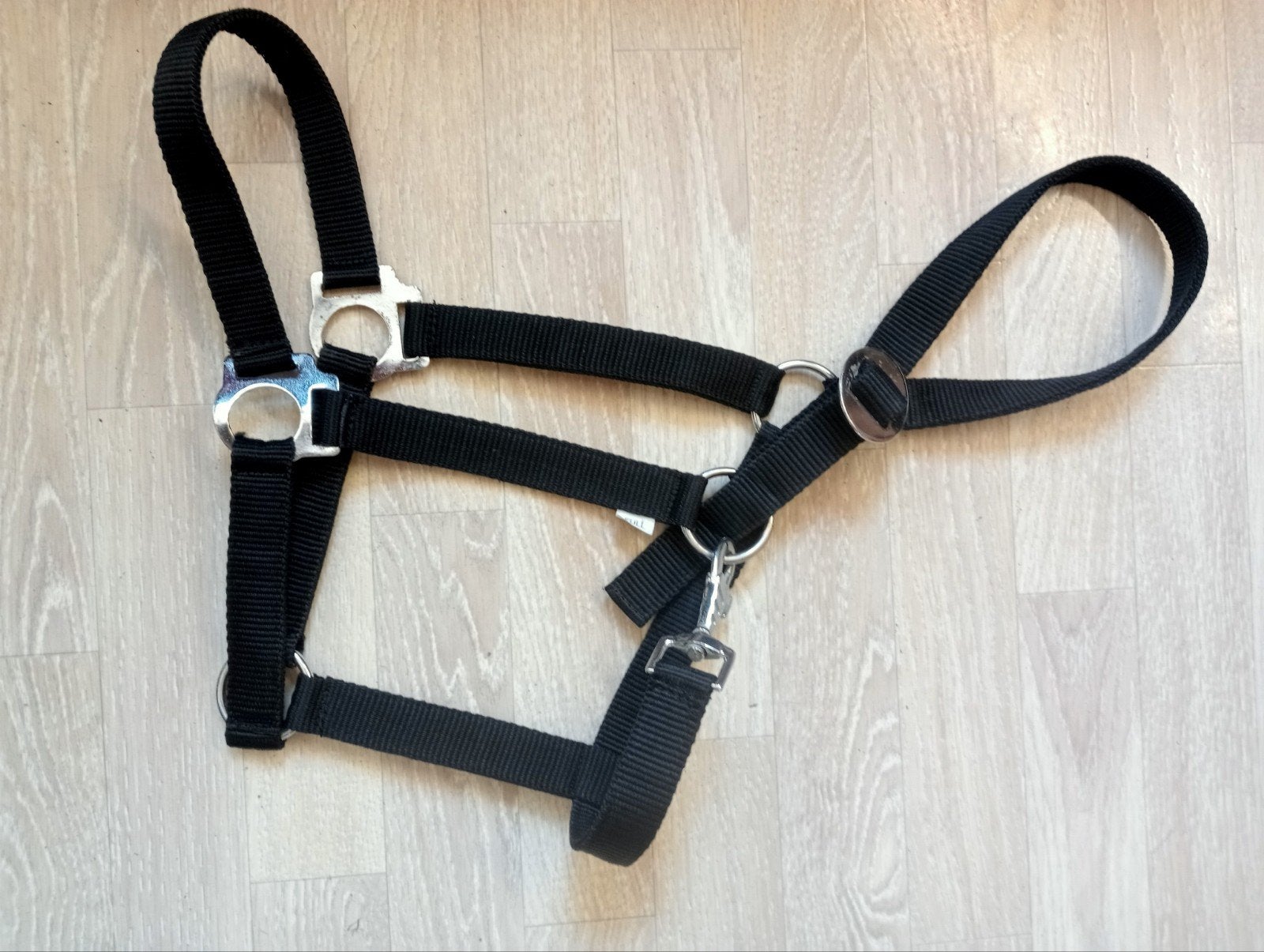 Zgan zwart nylon halster mt full, Ophalen of Verzenden, Zo goed als nieuw, Dressuur