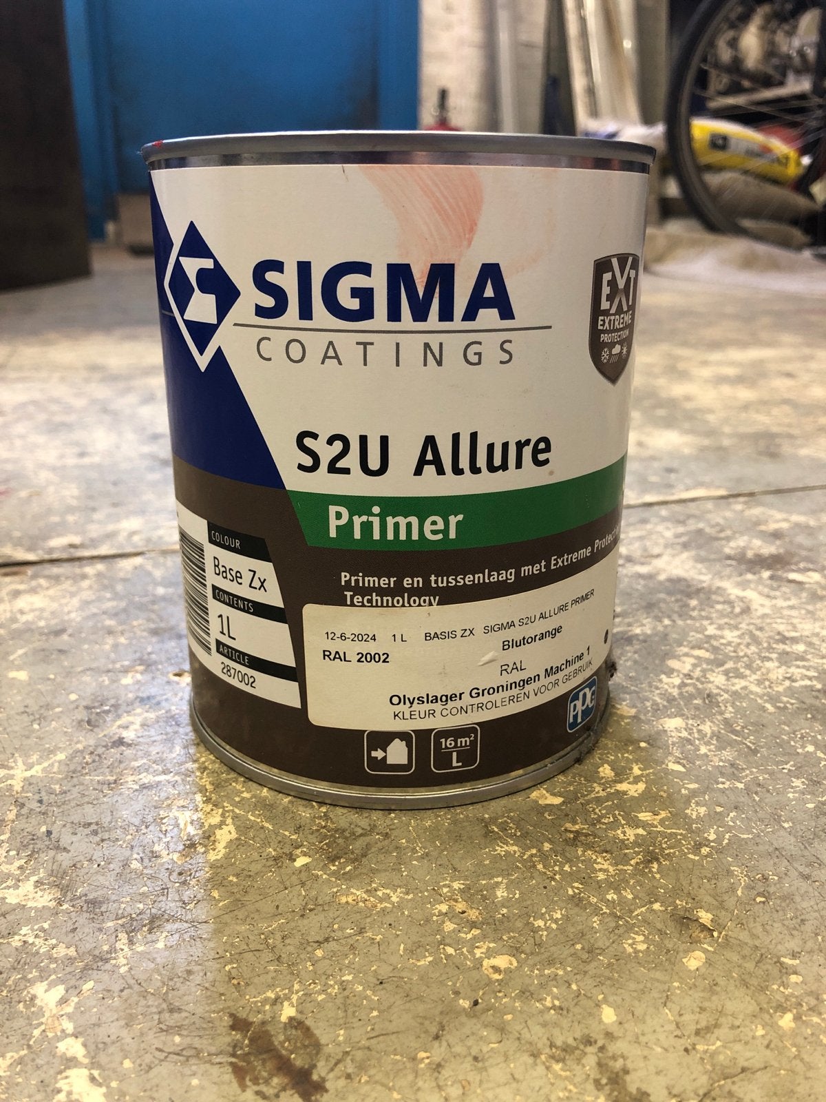 Sigma S2U Allure Primer RAL 2002 (1L), Doe-het-zelf en Verbouw, Verf, Beits en Lak, Ophalen, Nieuw, Oranje, Lak