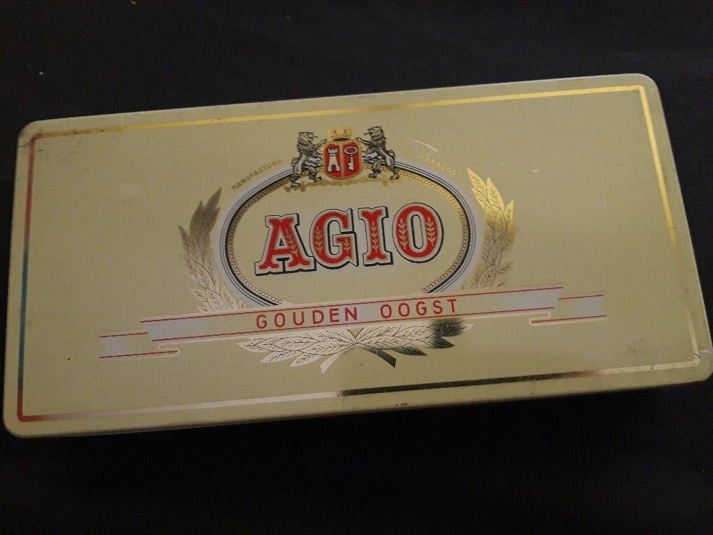 AGIO Gouden Oogst – leeg sigarenblik, Verzamelen, Ophalen of Verzenden, Gebruikt, Overige, Overige merken