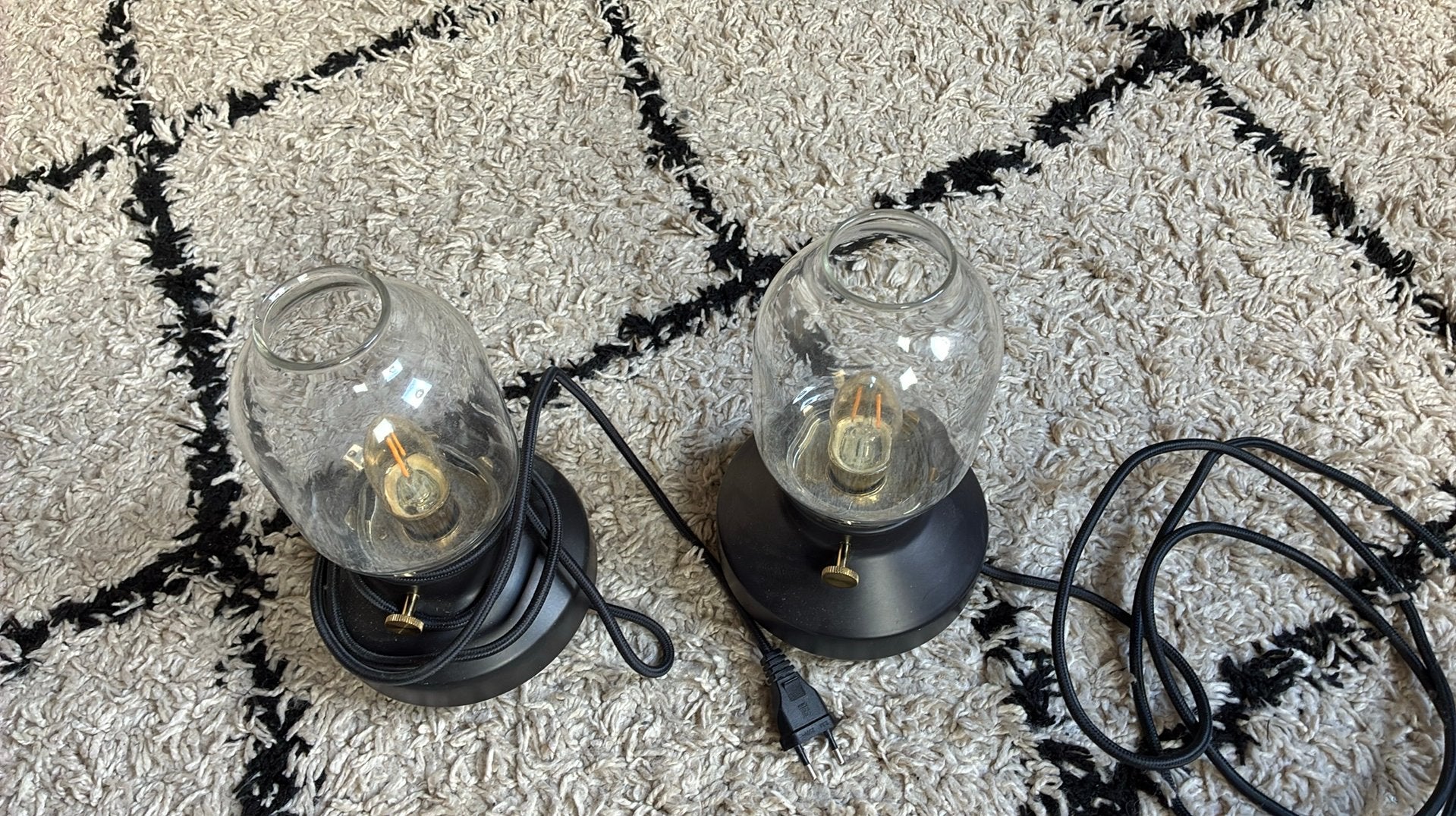 Schemerlampen bedlampjes 2 stuks werkend dimbaar, Gebruikt, Verzenden, Minder dan 50 watt, Staande lamp