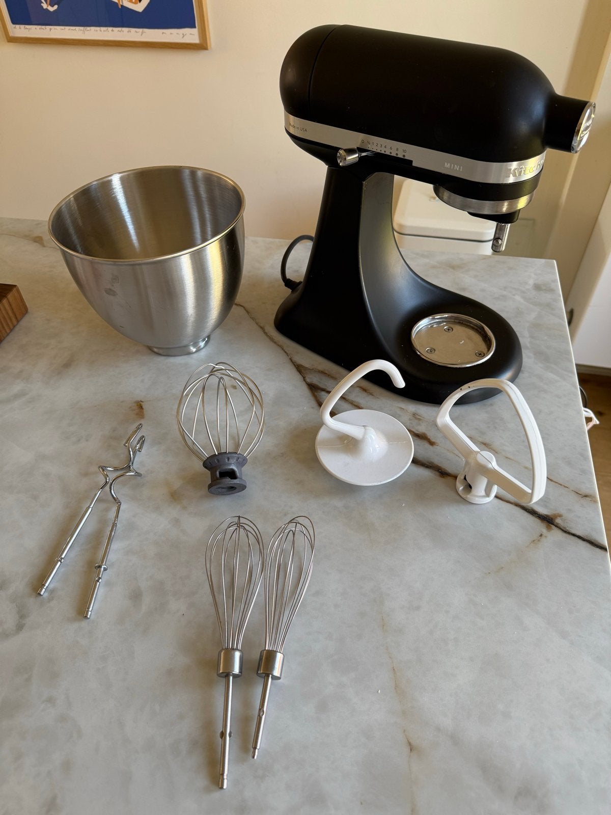 KitchenAid Mini Mixer - Zo goed als nieuw, incl. accessoires, Witgoed en Apparatuur, Keukenmixers, 3 tot 4 liter, Ophalen of Verzenden