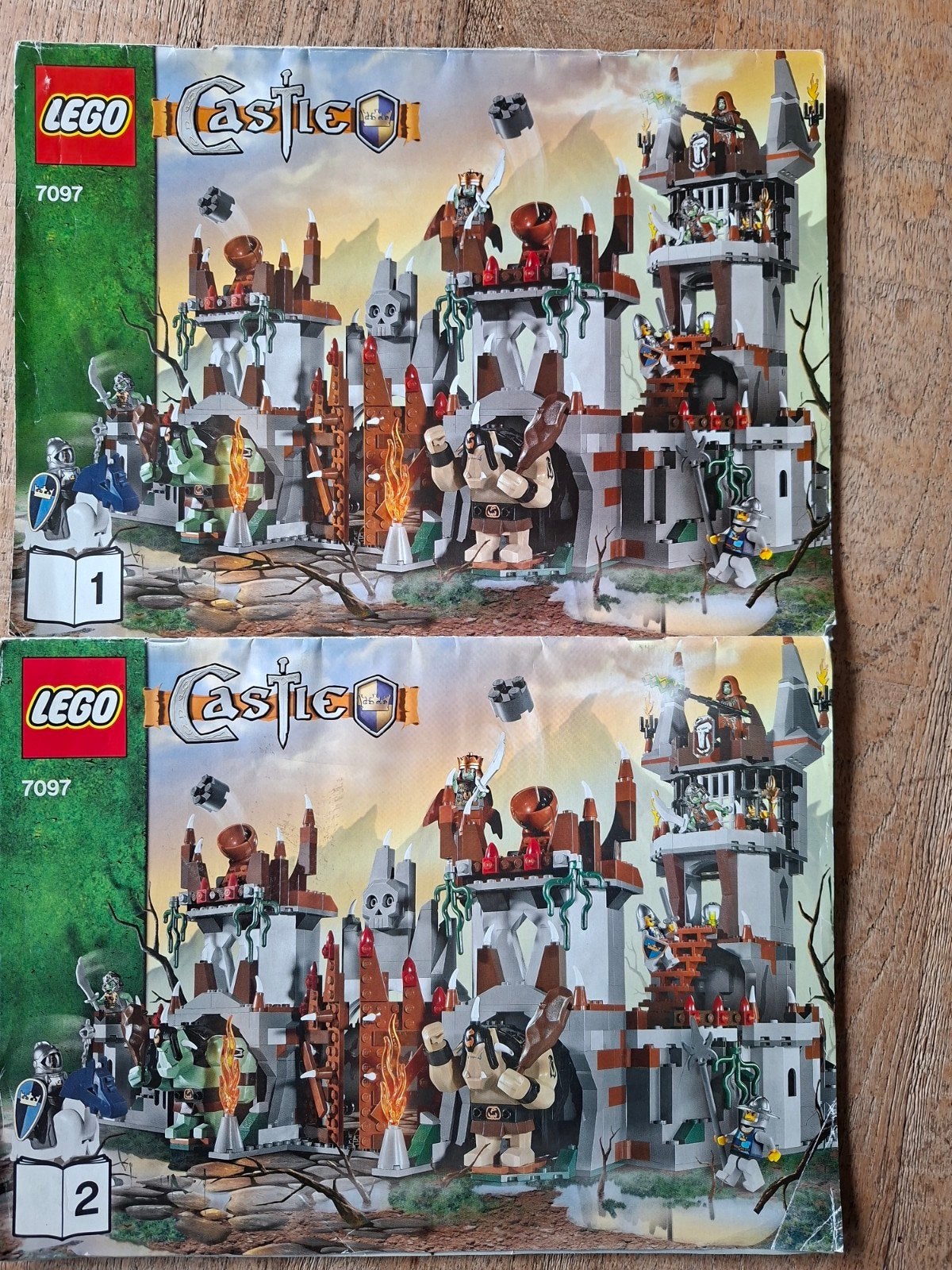 Lego Castle Troll Mountain Fortress 7097 Bouwinstructies, Ophalen of Verzenden, Gebruikt