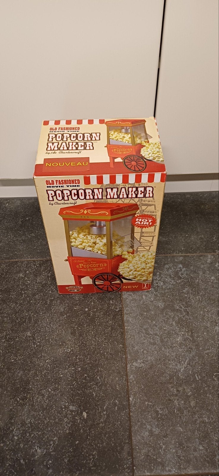Popcorn machine, Ophalen, Gebruikt