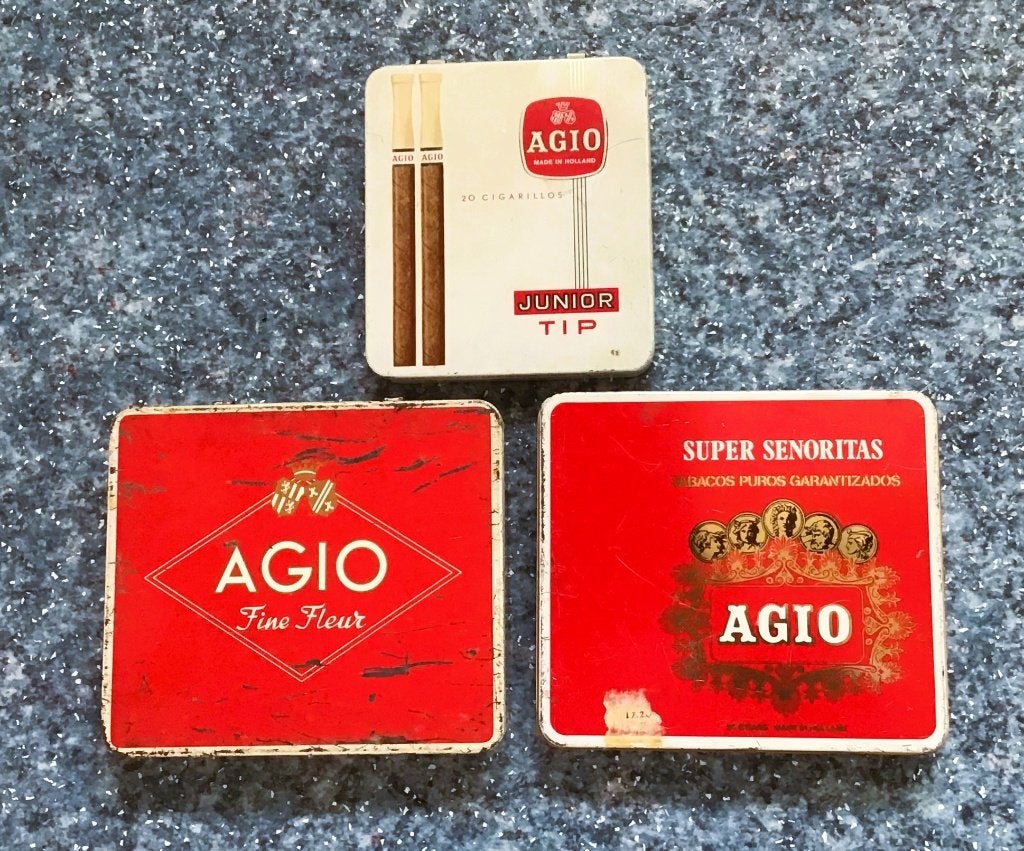 Diverse blikjes AGIO, Verzamelen, Ophalen of Verzenden, Gebruikt, Overige, Overige merken