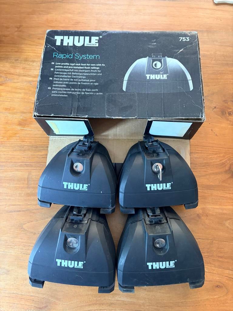 Thule Rapid System 753 dakdrager voeten + kit Peugeot 308 SW, Auto diversen, Dakdragers, Ophalen of Verzenden, Gebruikt