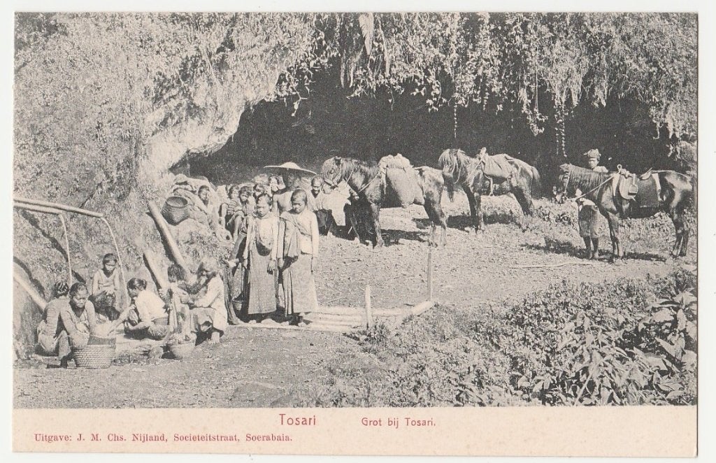 Ned. Indië.  Tosari.  Grotten.  Meer dan 121 jaar oude kaart, Ophalen of Verzenden, Voor 1920, Ongelopen, Zuid-Holland
