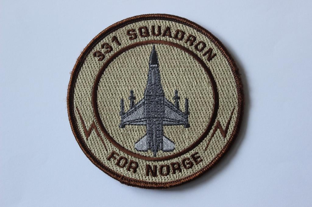 patch 331  sqn  f-16  norway  desert, Verzenden, Zo goed als nieuw, Patch, Badge of Embleem