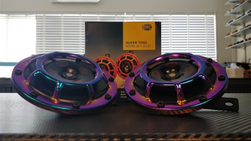 Hella Supertone 118db Claxon set (neochrome regenboog)