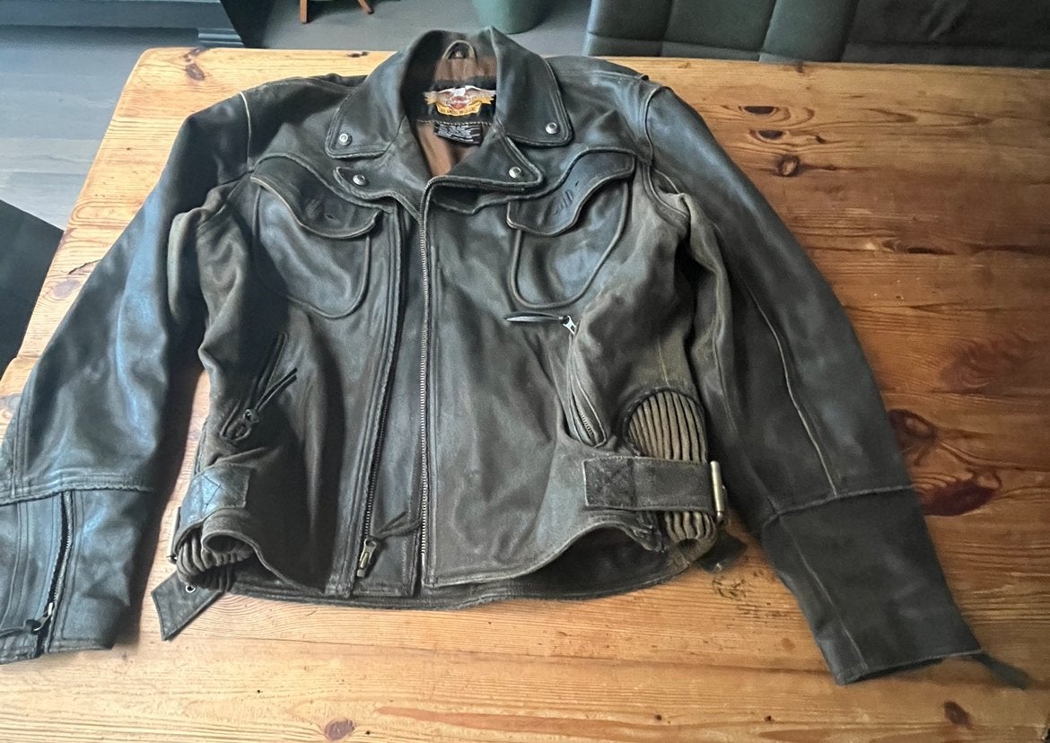 Leren Harley Davidson motorjack maat XL, Motoren, Kleding | Motorkleding, Ophalen, Tweedehands, Heren, Jas | leer