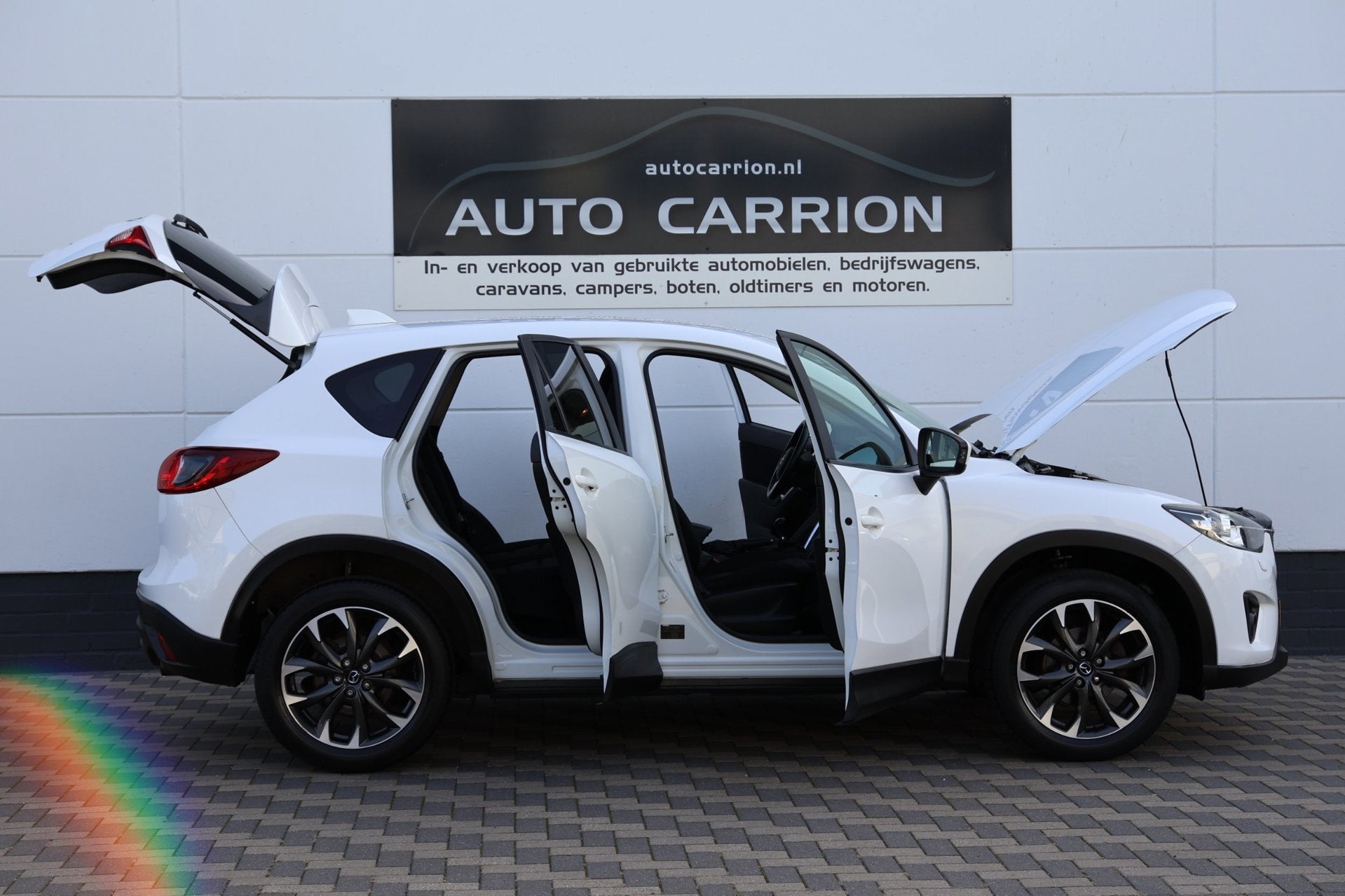 Mazda CX-5 2.0 Skylease+ 2WD Navi 19inch en winterset NAP !, Voorwielaandrijving, Stof, 4 cilinders, Wit