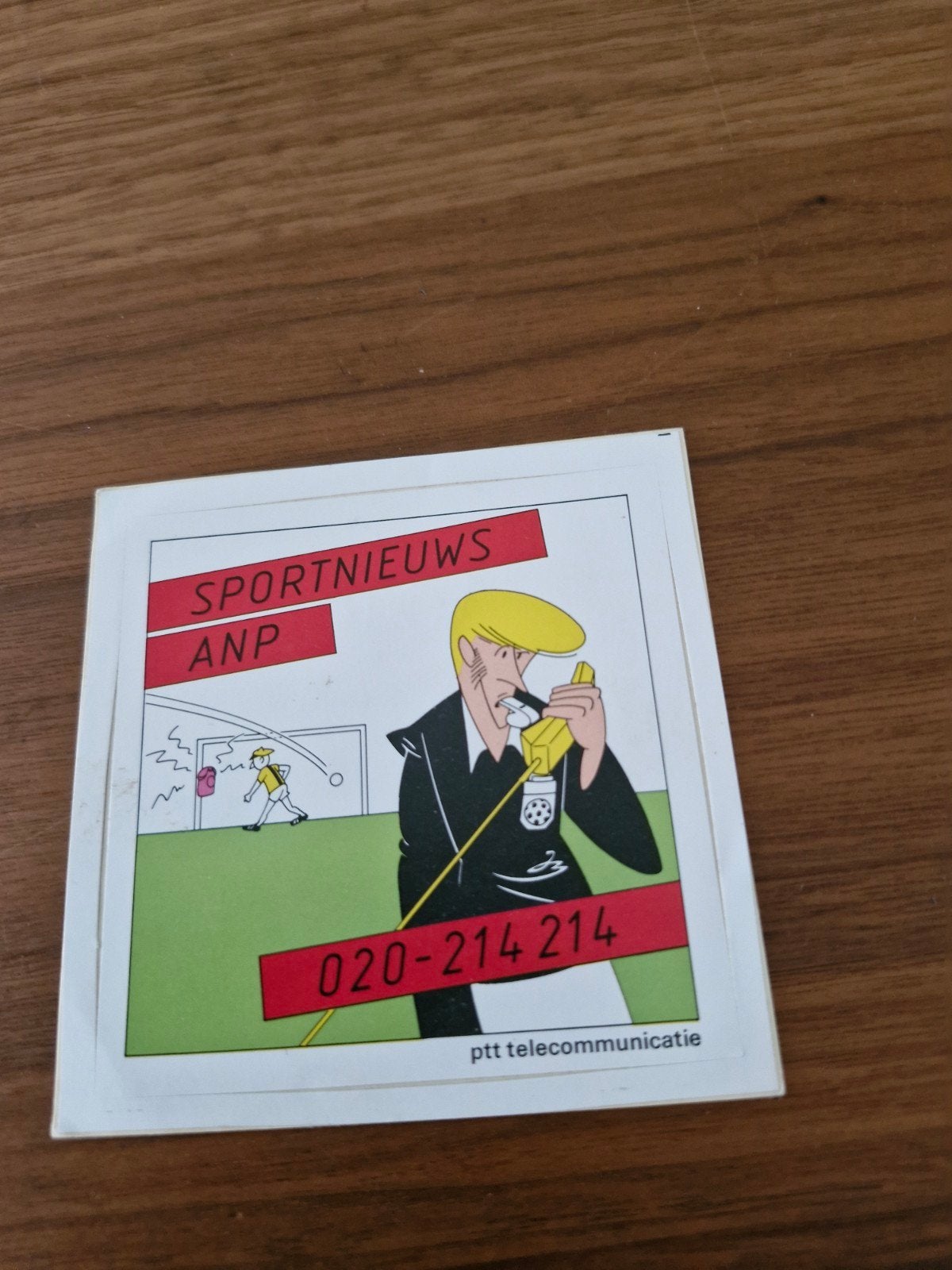 10824 Vintage PTT Sportnieuws ANP sticker, Ophalen of Verzenden, Gebruikt, Sport