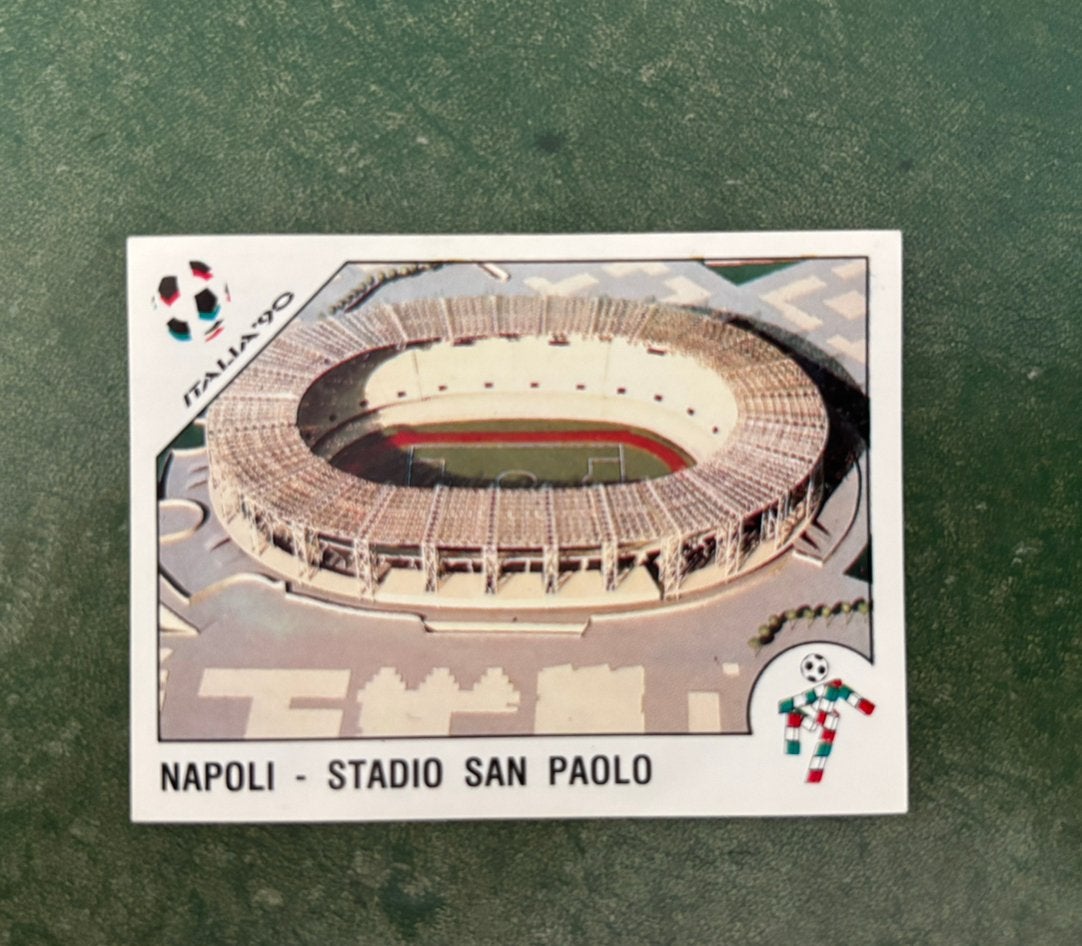 Panini plaatje stadion San Paolo Napoli WK 1990, Verzamelen, Sportartikelen en Voetbal, Ophalen of Verzenden, Zo goed als nieuw