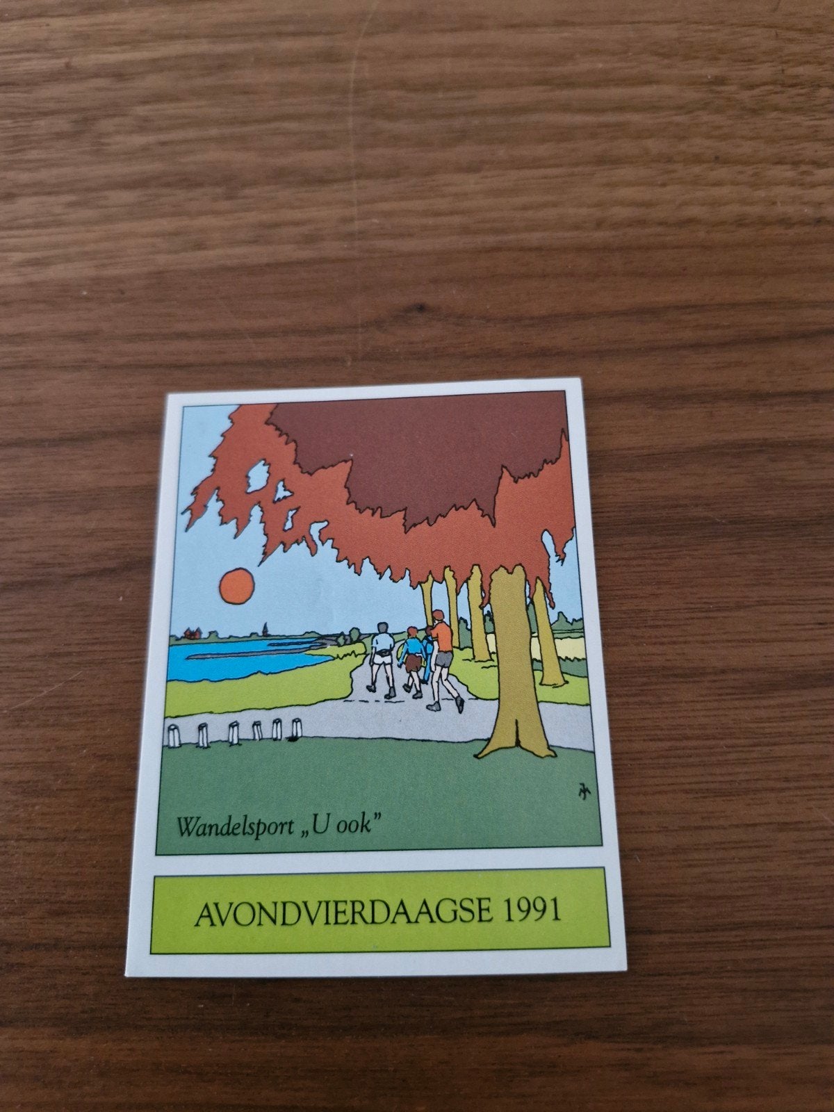 10804 Sticker Avondvierdaagse 1991 - Wandelsport "U ook", Verzamelen, Ophalen of Verzenden, Gebruikt, Sport