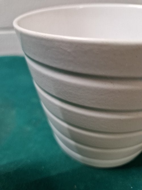 bloempot wit gestreept, Ophalen of Verzenden, 'T Olde Gre-j, Info@toldegrej.nl, Endepoelstraat 20f Didam