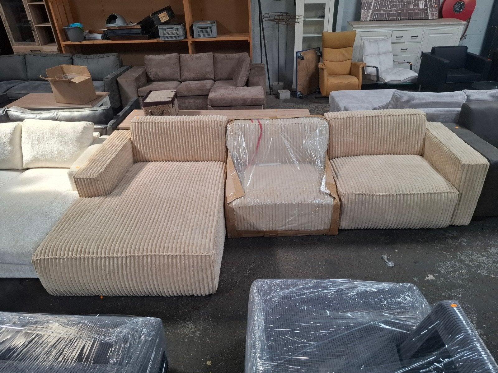 Ribstof bank B334 X L170, Huis en Inrichting, Roxxz design, Hoekbank, Ophalen of Verzenden, Info@roxxz.nl