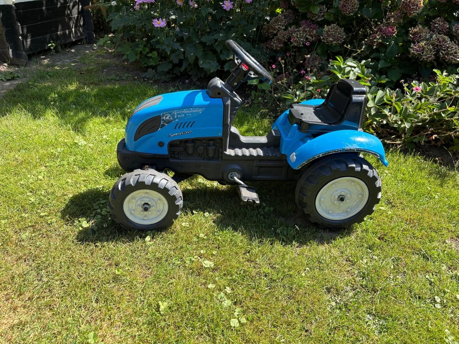 Blauwe traptractor voor kinderen - Zo goed als nieuw, Ophalen, Zo goed als nieuw, Trapvoertuig