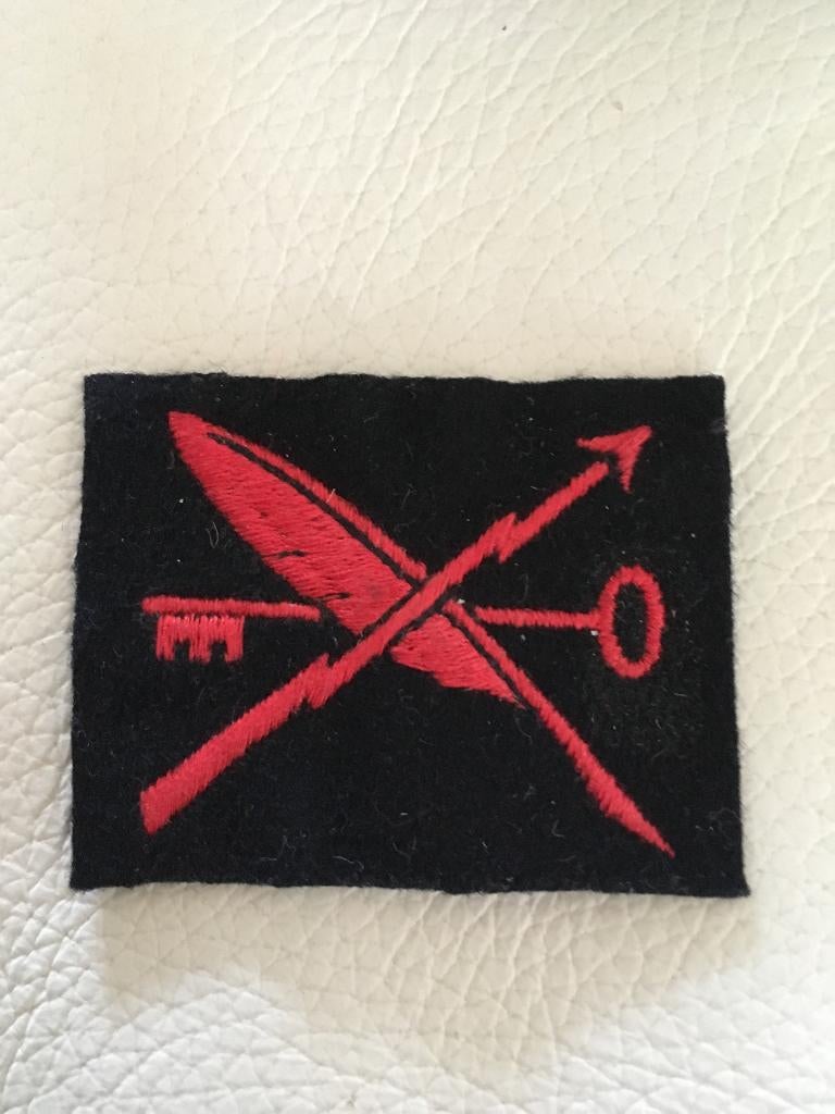Dienstvakembleem Koninklijke Marine codeur telexist, Verzenden, Marine, Nederland, Embleem of Badge