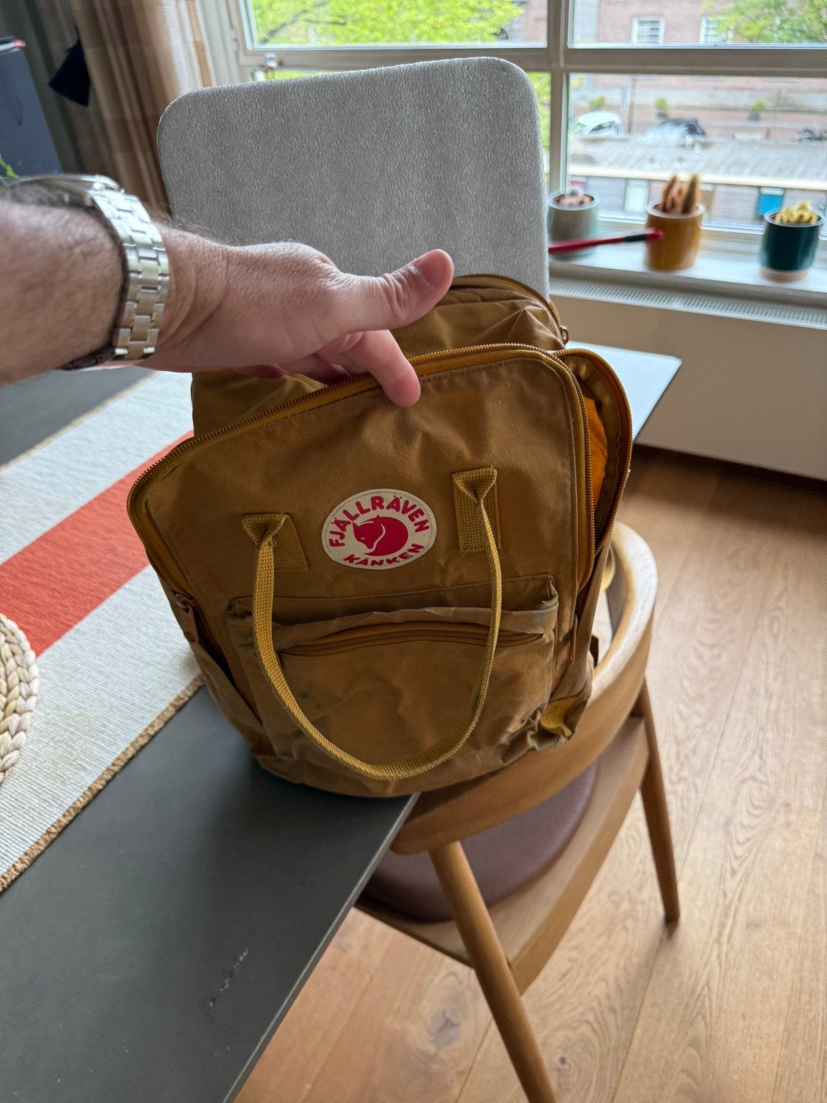 Fjällräven Kånken Laptop 13” Backpack – Ochre/Mustard, Ophalen of Verzenden, Gebruikt, Overige merken