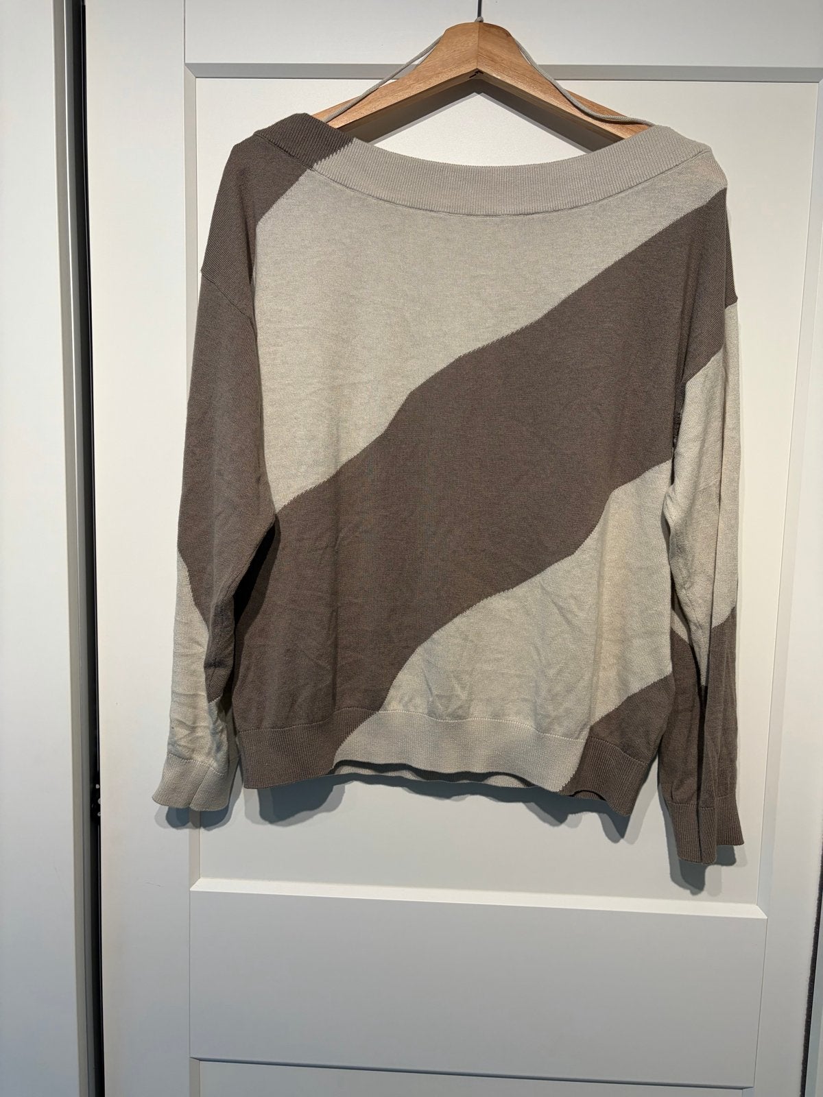 Yaya long-sleeve top met brede hals, Ophalen of Verzenden, Nieuw, Maat 38/40 (M), Beige