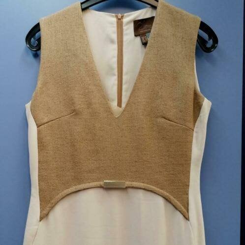 Tony Cohen - 2Love nette jurk in 2 tinten beige mt 36 37277, Tony Cohen, ., Beige, Ophalen of Verzenden