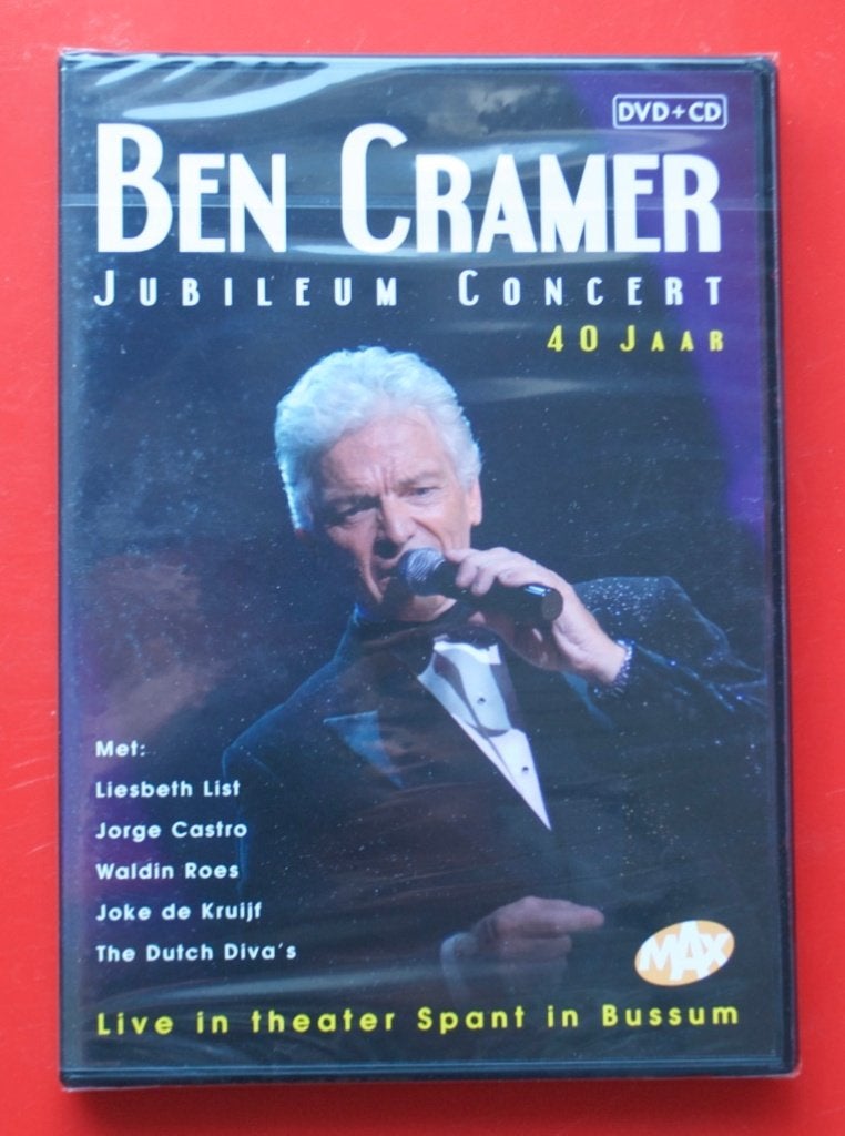 dvd + cd Ben Cramer Jubileum concert 40 jaar + Liesbeth List, Alle leeftijden, Ophalen of Verzenden, Zo goed als nieuw, Concert