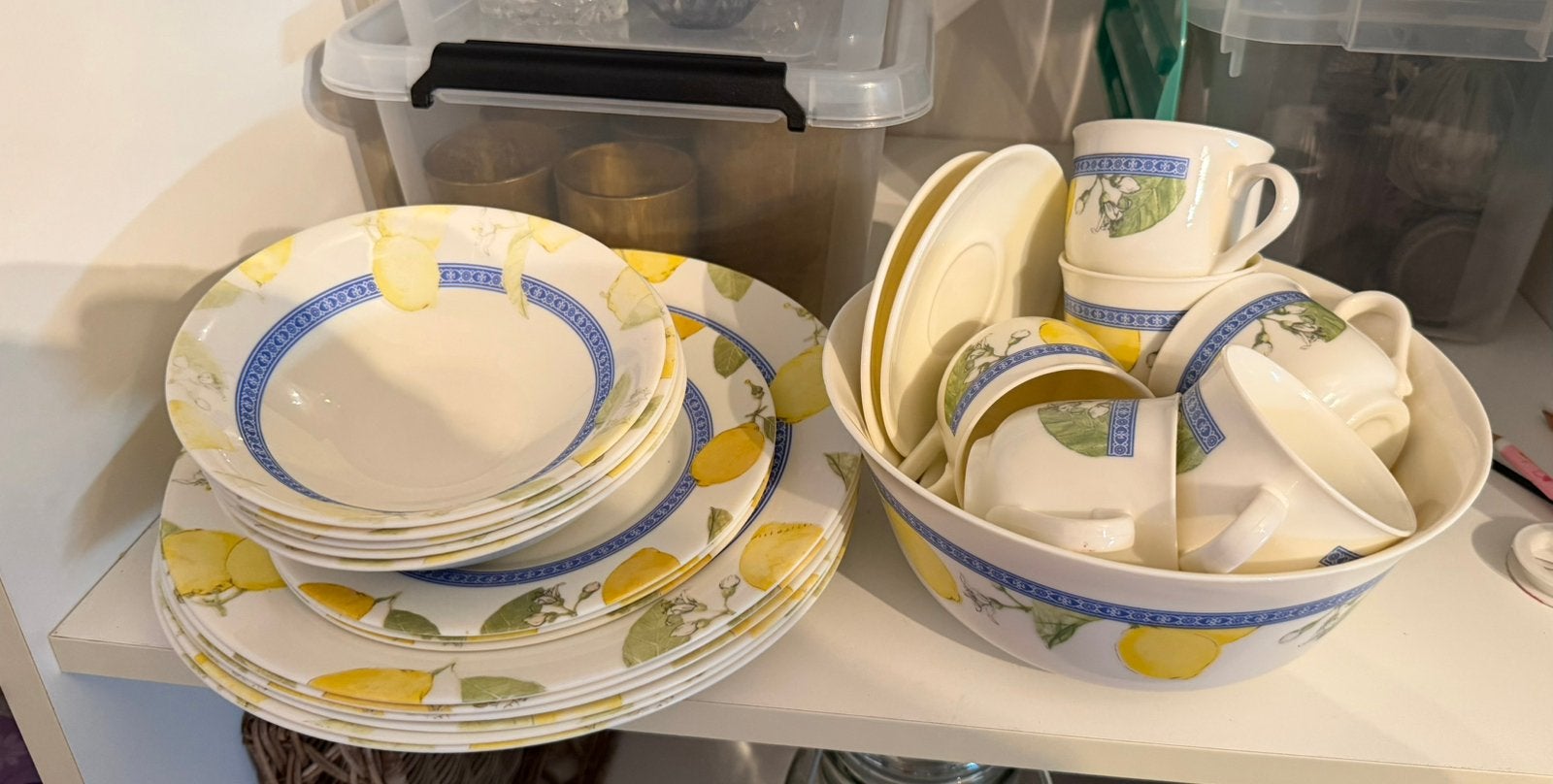Servies met citroen motief, Ophalen, Overige stijlen, Bord(en)