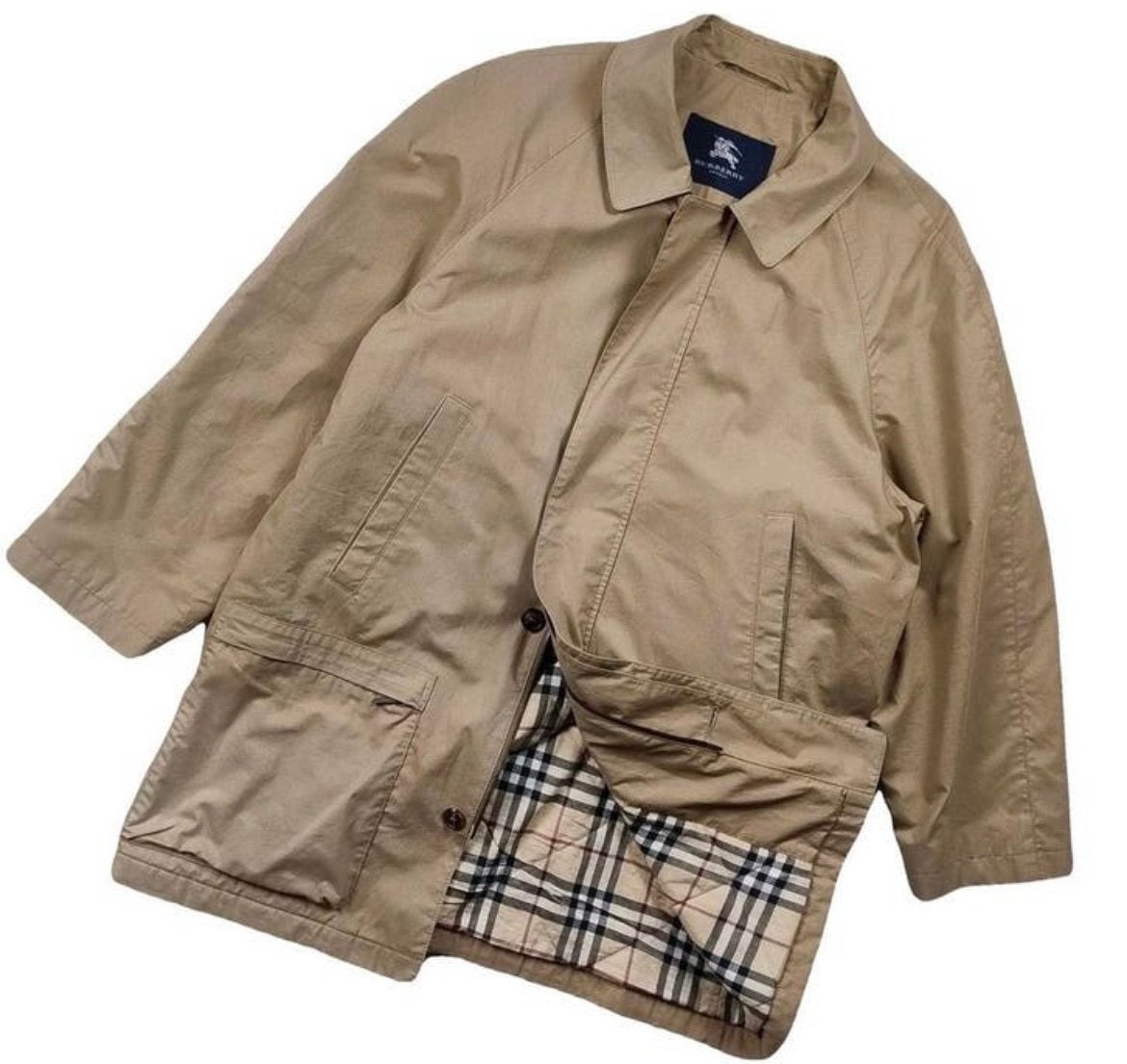 Vintage Burberry jas, Kleding | Heren, Jassen | Zomer, Gedragen, Maat 48/50 (M), Beige, Ophalen of Verzenden