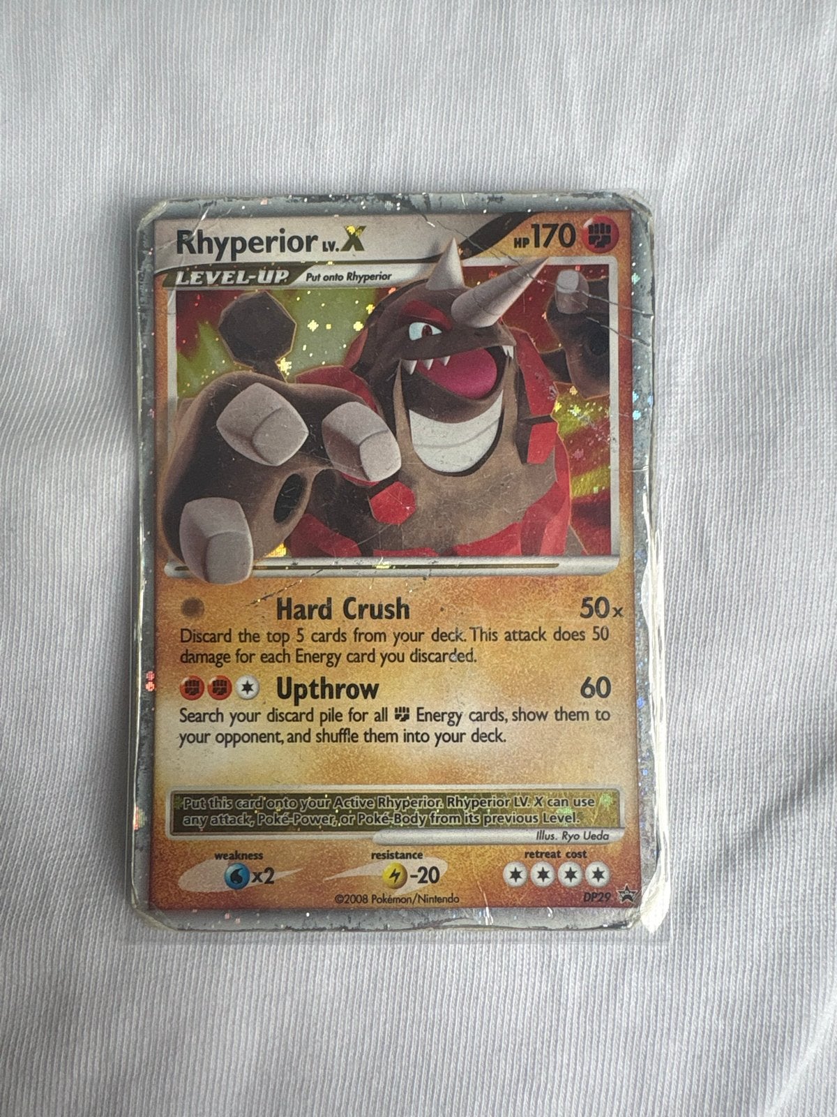 Rhyperior LV.X Pokémon kaart - Gebruikt, Ophalen of Verzenden, Gebruikt, Losse kaart