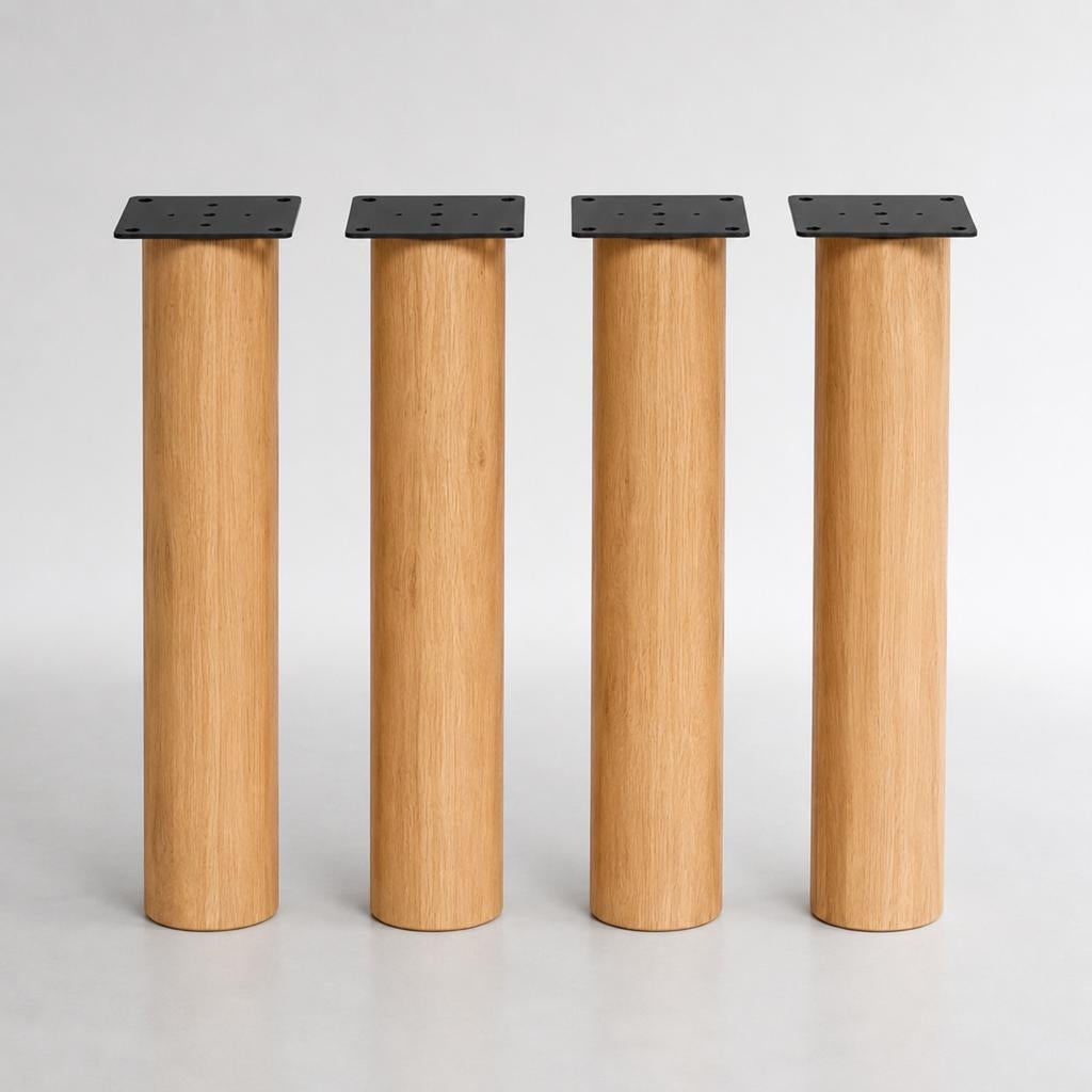 Eiken tafelpoten ronde pilaren tafelpoten Ø15cm 4 stuks, Huis en Inrichting, 50 tot 100 cm, Rond, Nieuw, Ophalen of Verzenden