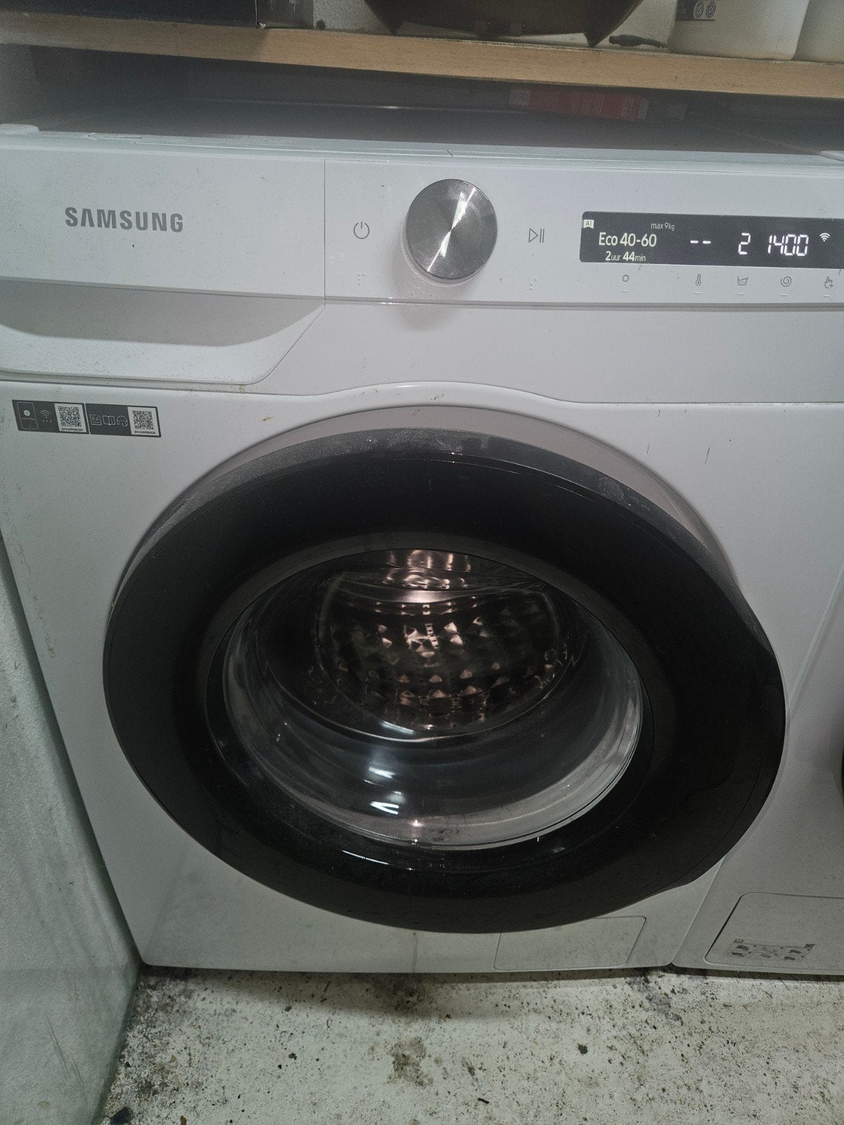 Samsung Wasmachine 9kg EcoBubble en Samsung Droger., 1200 tot 1600 toeren, 8 tot 10 kg, Ophalen of Verzenden, Zo goed als nieuw
