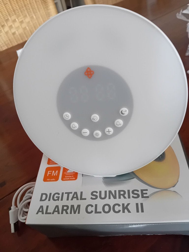 Digital sunrise alarm clock 2  Dutch Originals, Ophalen of Verzenden, Zo goed als nieuw, Digitaal