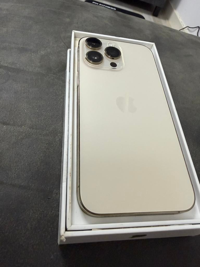 Iphone 14 pro max goud 100% batterijcapaciteit, Telecommunicatie, Mobiele telefoons | Apple iPhone, 128 GB, Ophalen of Verzenden