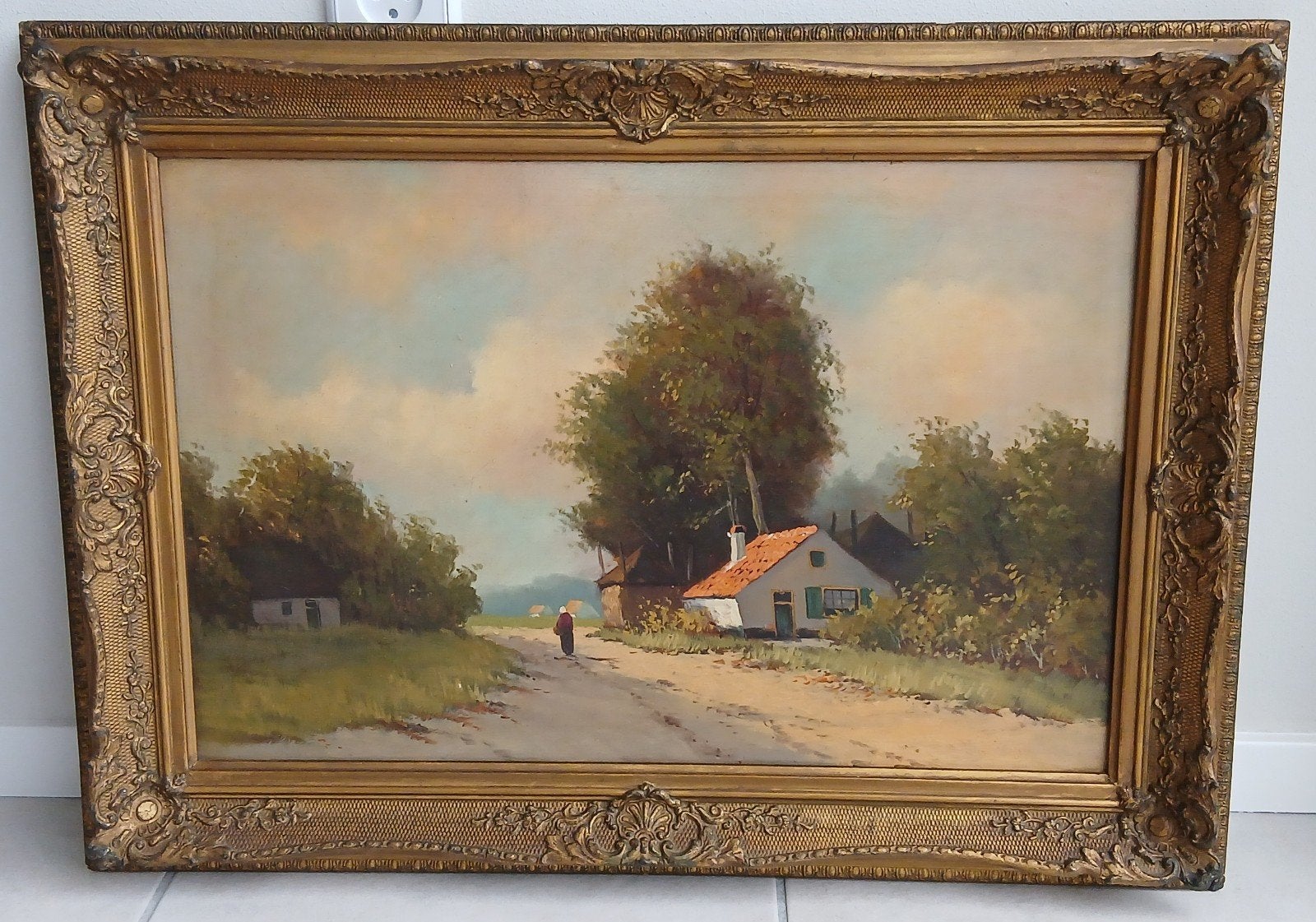 Oud schilderij op hout, Antiek en Kunst, Ophalen of Verzenden