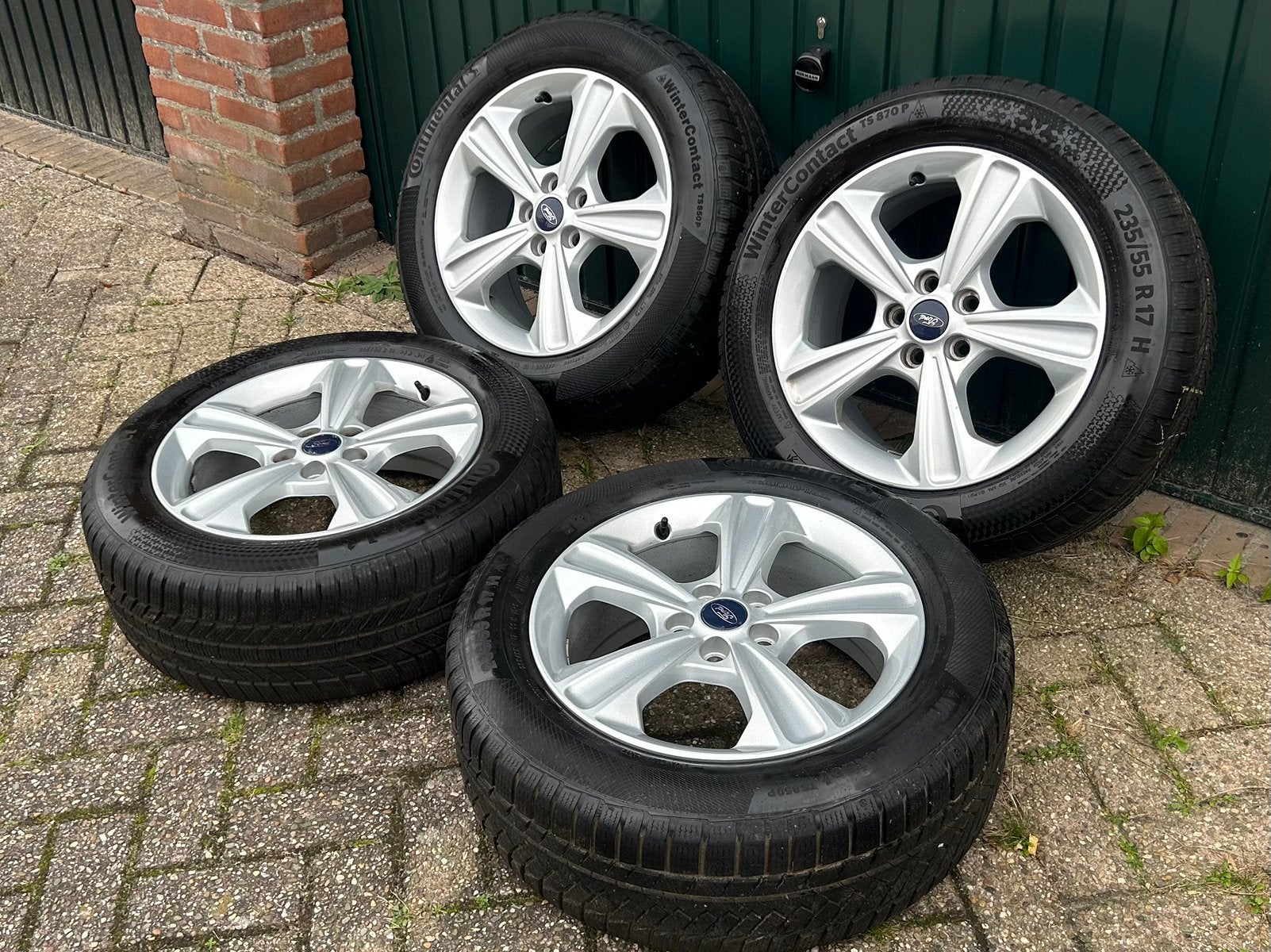 OEM 5x108 Ford Kuga Velgen met Winterbanden, Auto-onderdelen, Ophalen, Banden en Velgen, 17 inch, Winterbanden