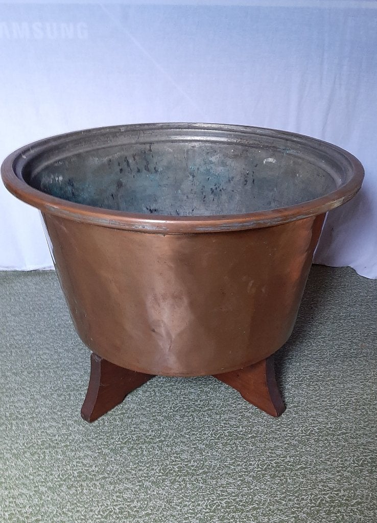 Hele grote antieke koperen ketel, Antiek en Kunst, Ophalen, Koper