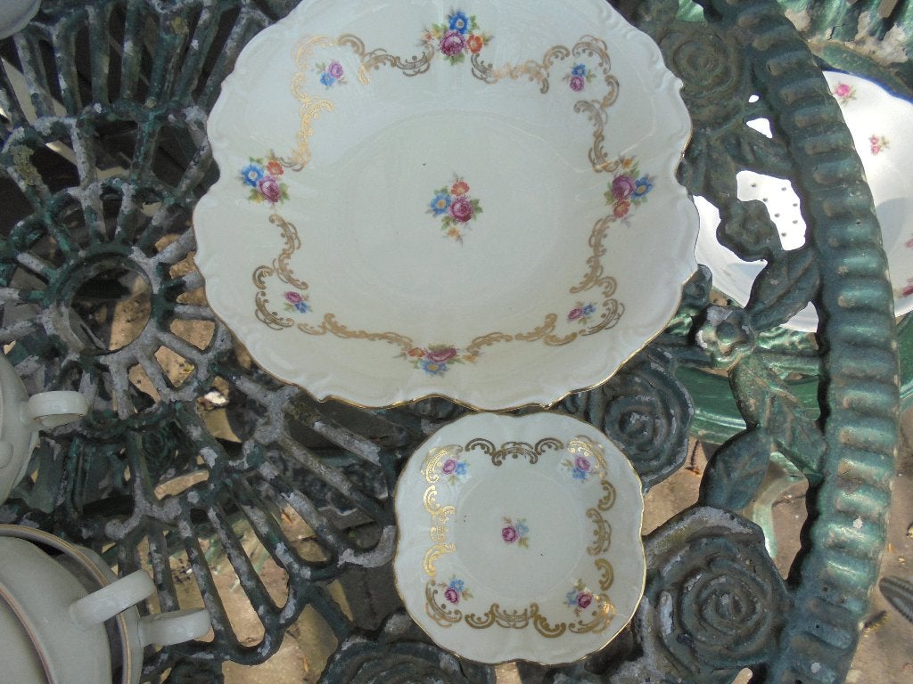 Petit fourschaaltje + 1 kleintje Edelstein Bavaria roosjes, Ophalen of Verzenden
