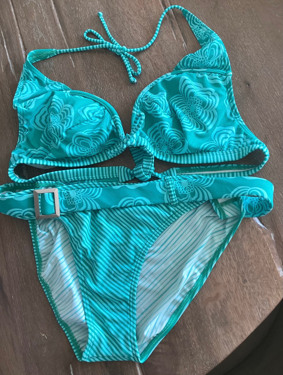 NICKEY NOBEL mooie bikini z.g.a.n., Kleding | Dames, Badmode en Zwemkleding, Ophalen of Verzenden, Zo goed als nieuw, Groen, Bikini
