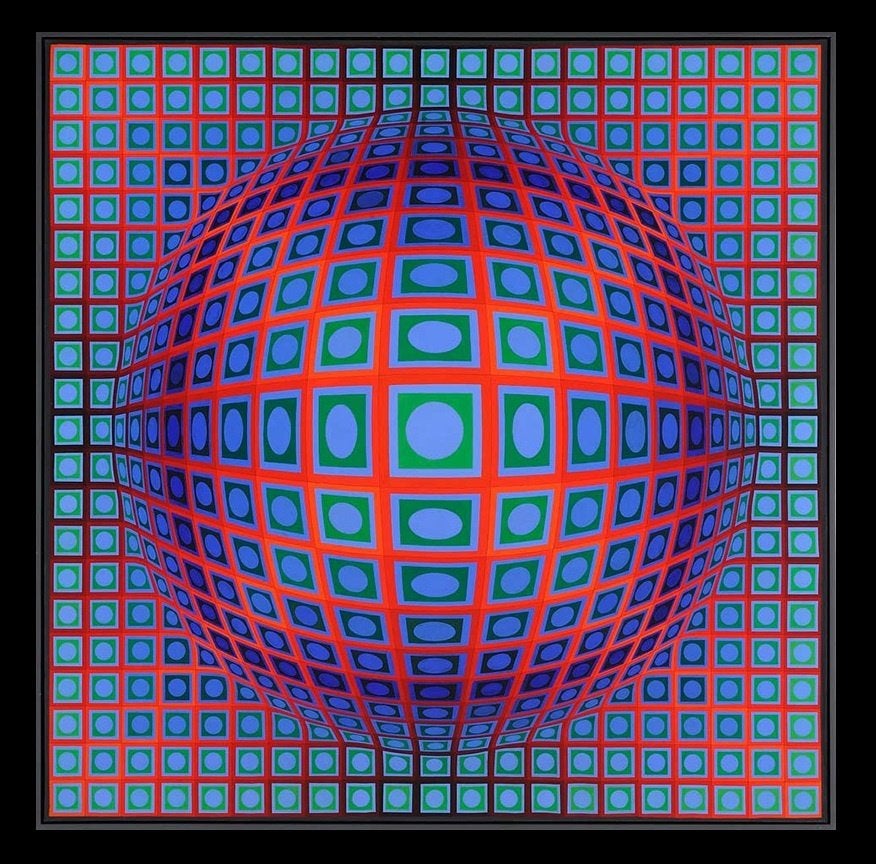 Victor Vasarely - Compositie I - Litho, Ophalen of Verzenden