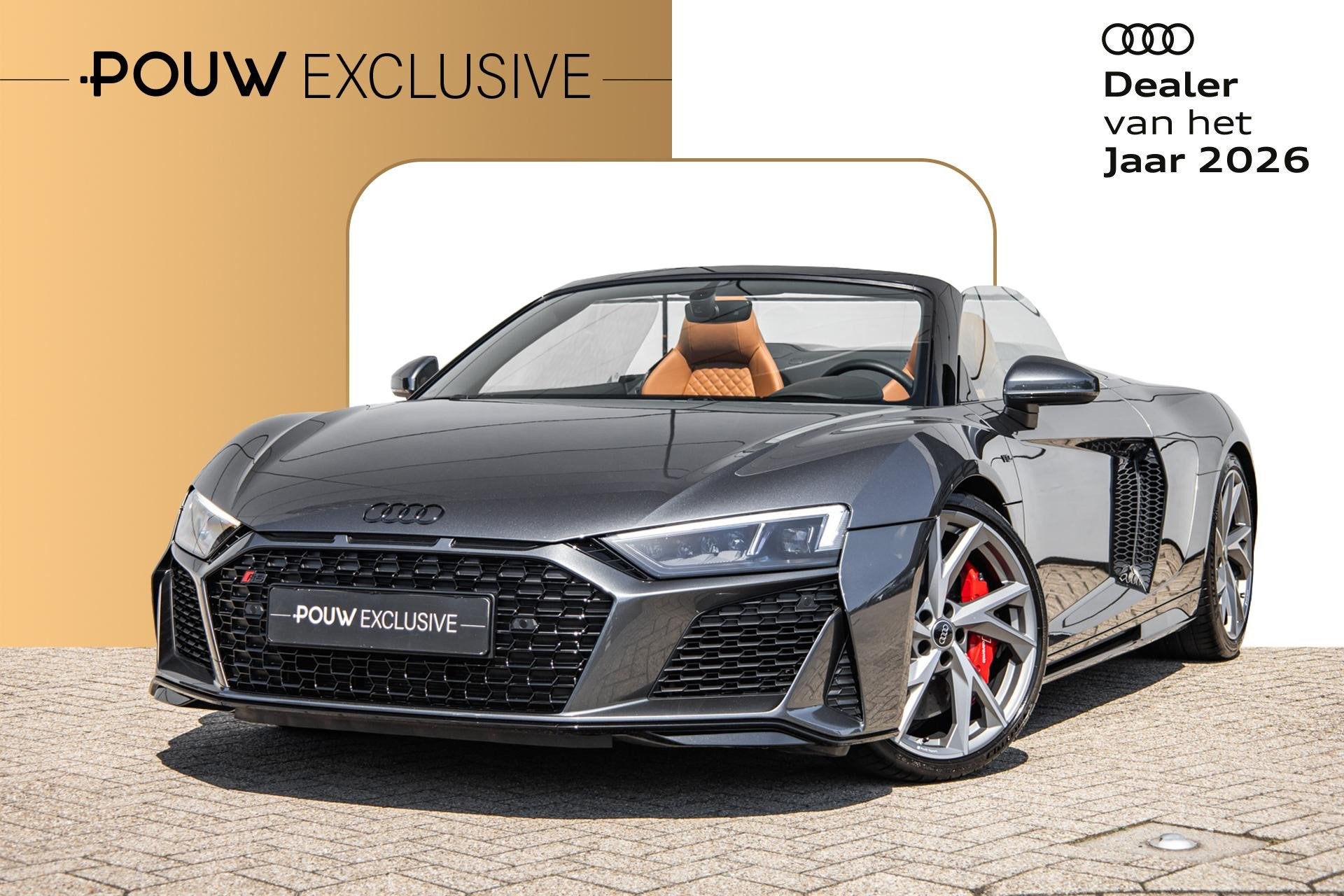 Audi R8 Spyder 5.2 V10 620pk Performance quattro | Keramisch, Auto's, Audi, Automaat, Gebruikt, 5204 cc, Cabriolet