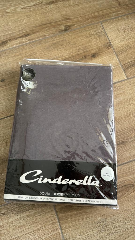 Cinderella Split Topper Hoeslaken - Grijs - 160x200/210 cm, Ophalen, 200 cm, 160 cm, Nieuw