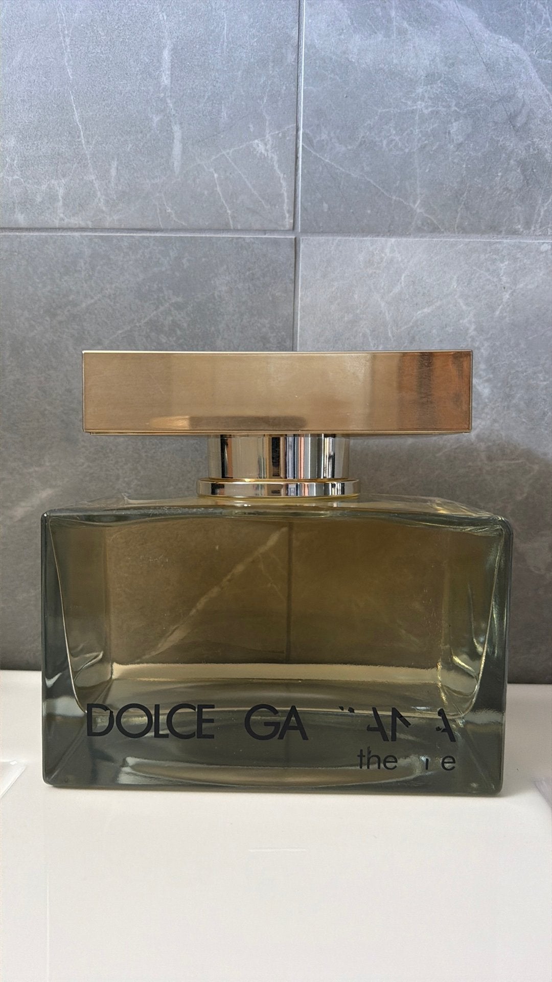 Giant factice géant Dolce Gabbana The One, Ophalen of Verzenden, Gebruikt, Parfumfles, Gevuld