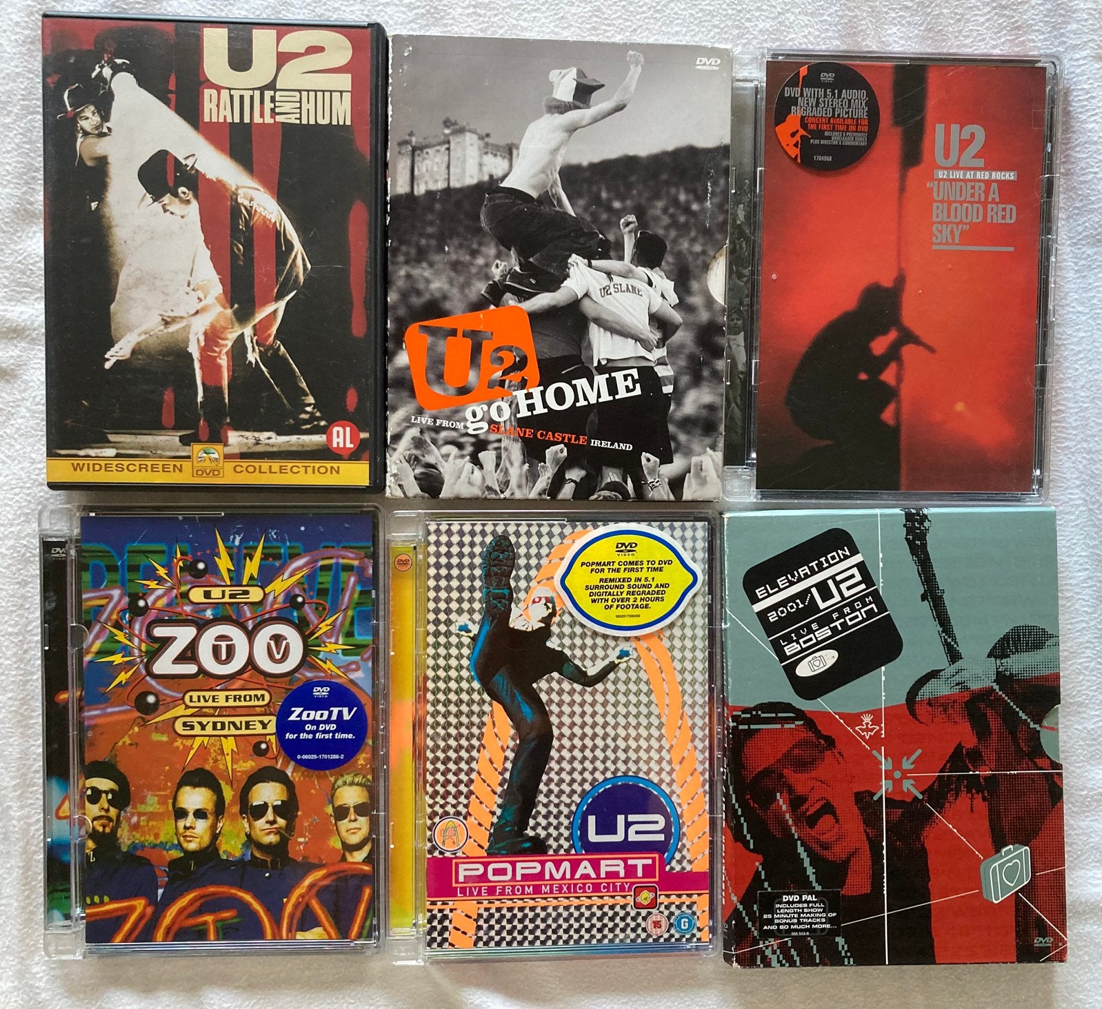 U2 Collection: 6x DVD + 2x (limited edition) singles, Bonusmateriaal, Alle leeftijden, Ophalen of Verzenden, Gebruikt