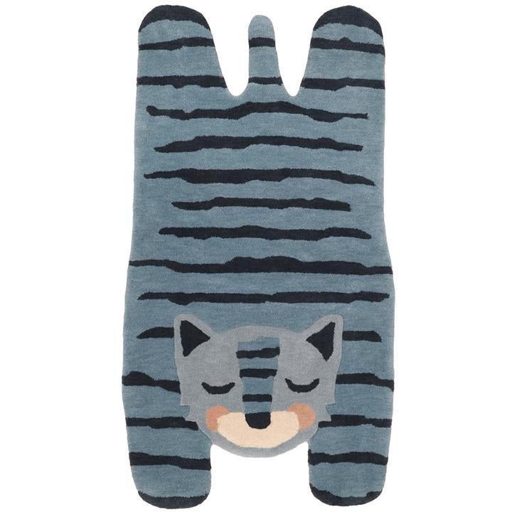 Kindervloerkleed Vloerkleed Blauwe Cheetah Nattiot, Nattiot, Nieuw, Ophalen of Verzenden, Contact@nattiot.fr